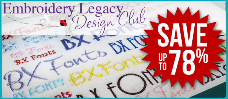 BX Embroidery Fonts