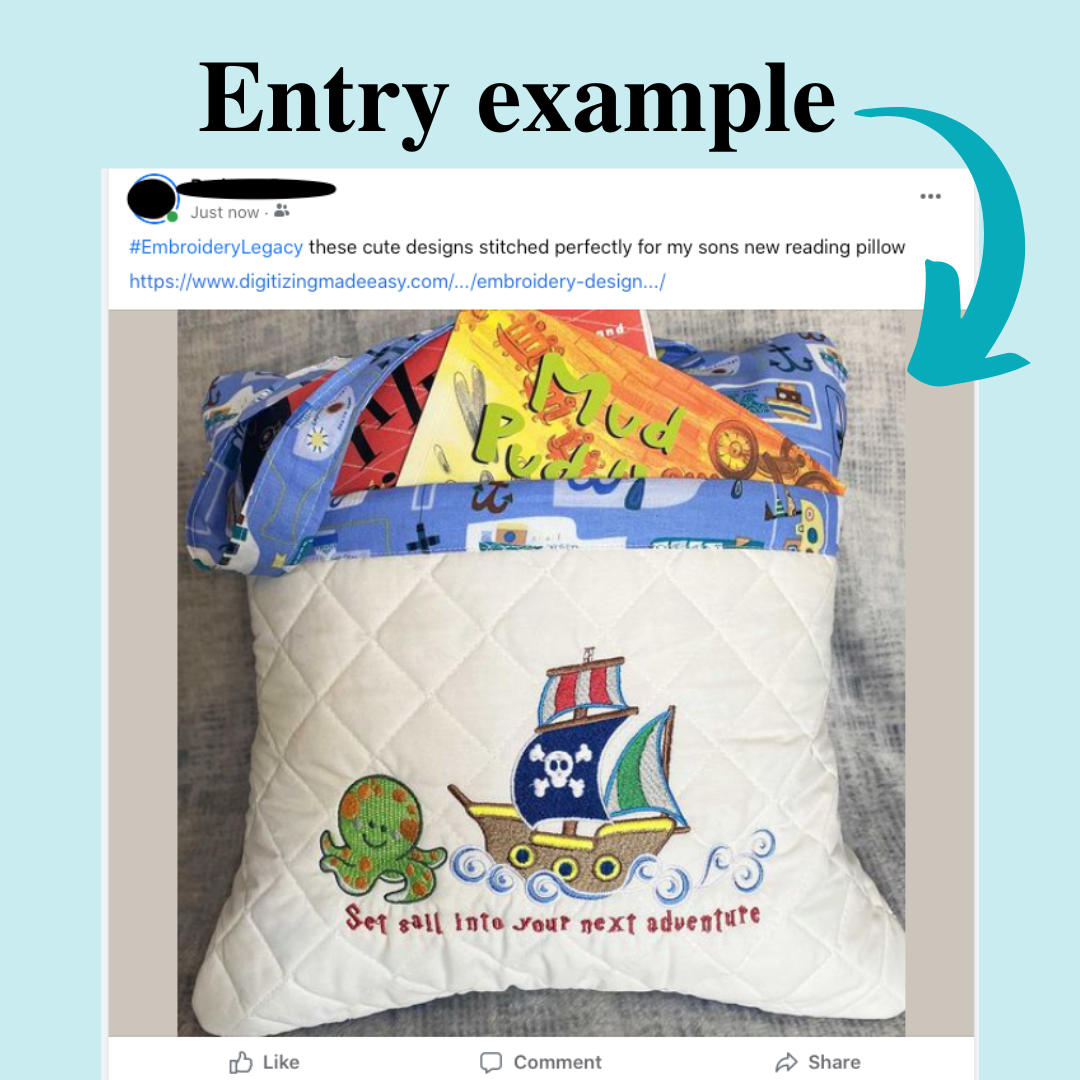 stitch to win entry example
