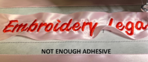 not enough adhesive ribbon