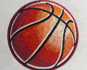 graphic basketball embroidery design