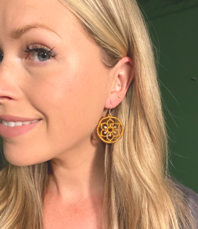 beth freestanding embroidered earrings