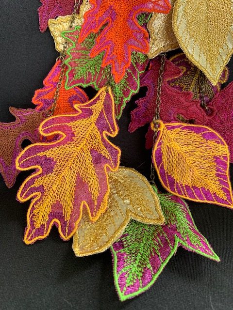 3d colorful leaves