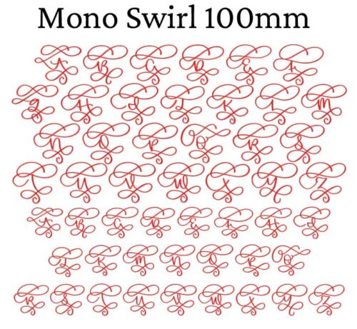 Mono Swirl 100 mm esa font