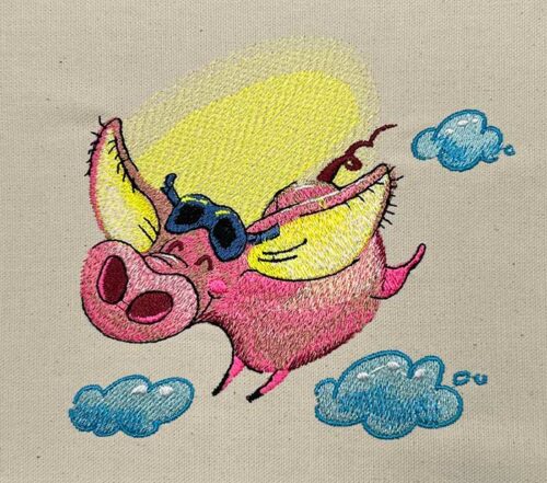Funny Pigs uyiii embroidery design