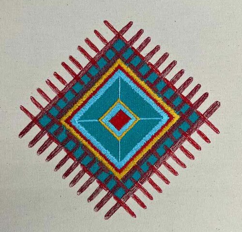 Navaho Weave Embroidery Design