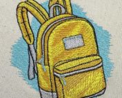 Backpack embroidery design