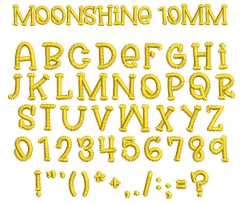 Moonshine 10 mm esa Font