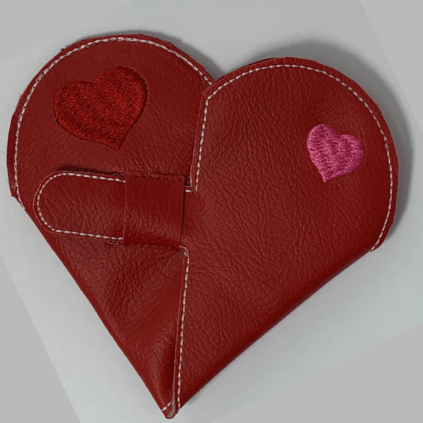folded heart pouch