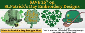Embroidery Design Sale Mobile Banner - St Patrick's Day
