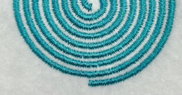 satin stitch embroidery swirl