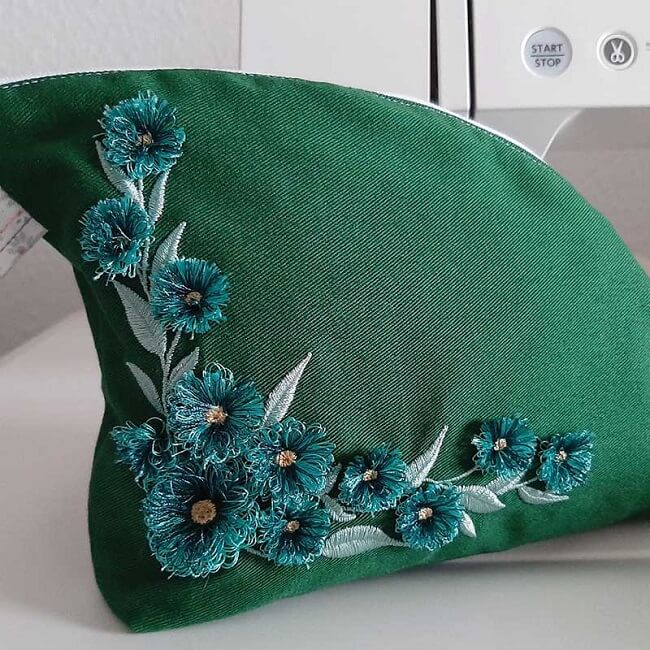 fringe flower bag embroidery design
