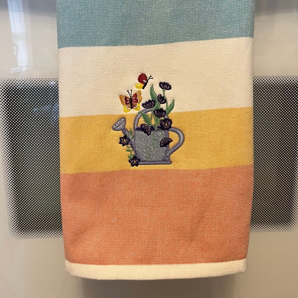 Decorative Watering Cans Towel Sample