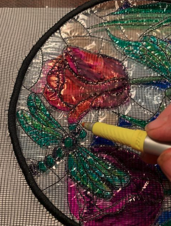 coloring plastic mesh