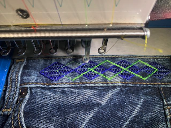 pant line embroidery