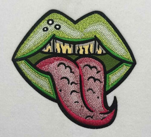 zombie mouth applique embroidery design