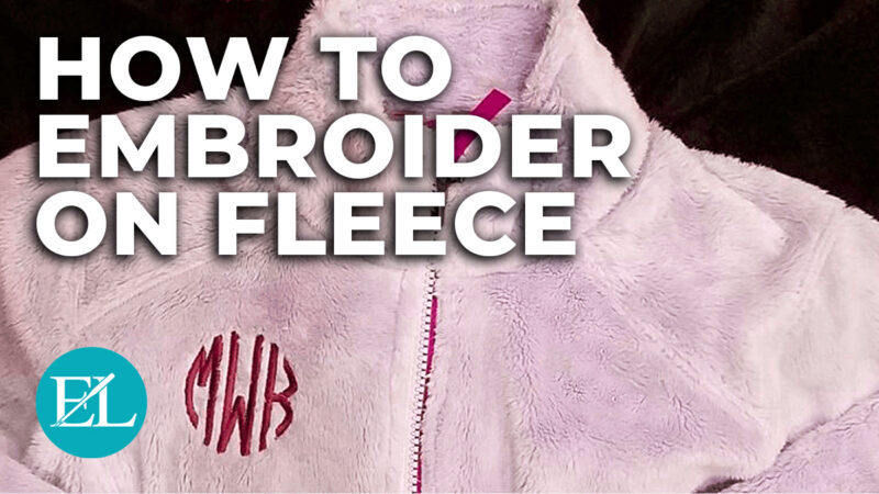 how to embroider on fleece
