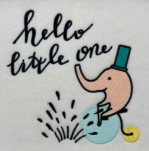 hello little one embroidery design