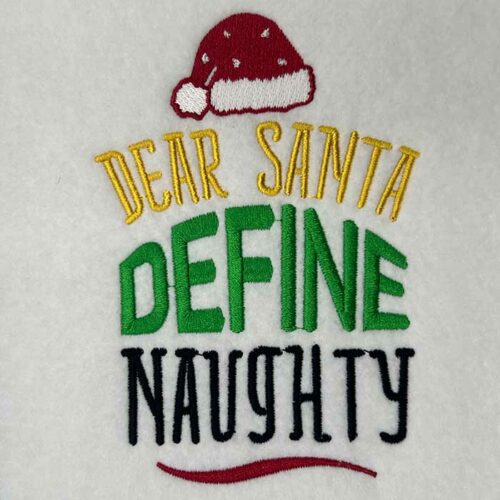 Define naughty embroidery design