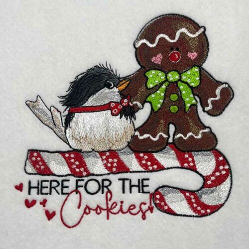 chickadee cookies embroidery design