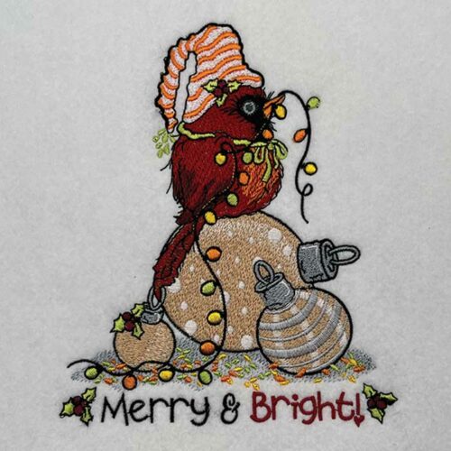 Merry & Bright embroidery design