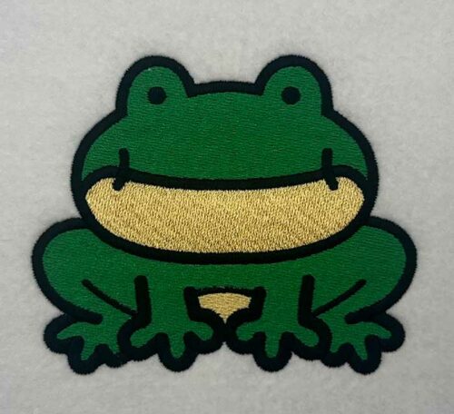 frog embroidery design
