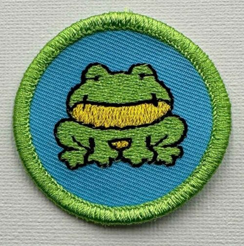 Cute Cuddly Critters Frog Patch embroidery design