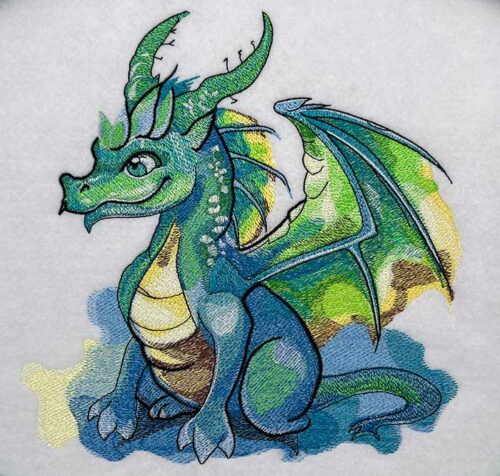 Cute Dragon 3 embroidery design