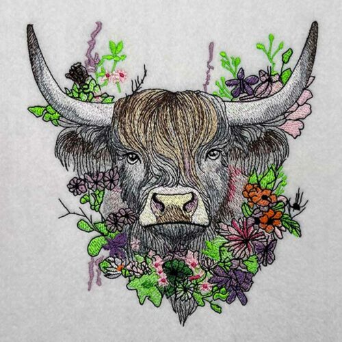 Highland Cow 2 embroidery design