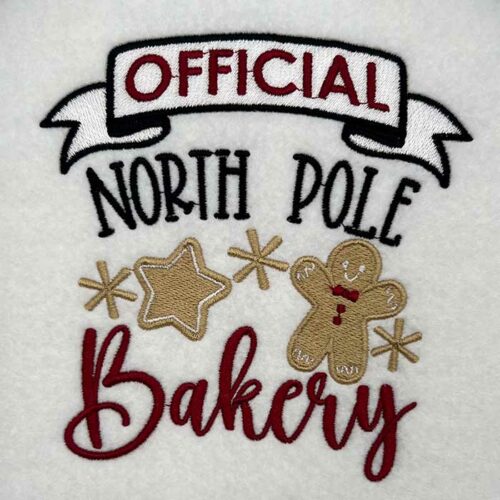 north pole bakery embroidery design