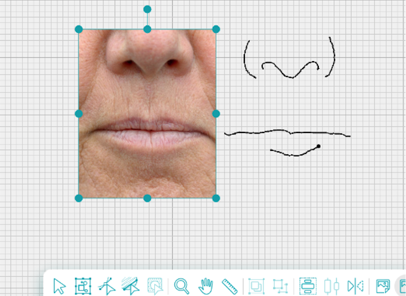 mouth outline embroidery
