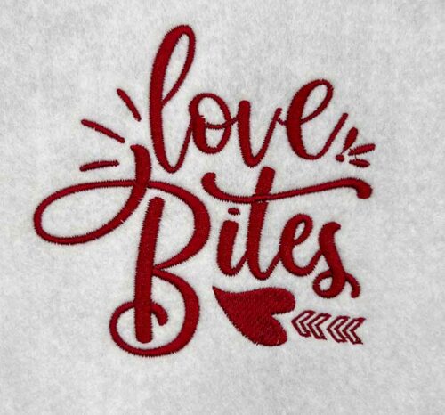 love bites embroidery design