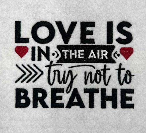 love is in the air embroidery design