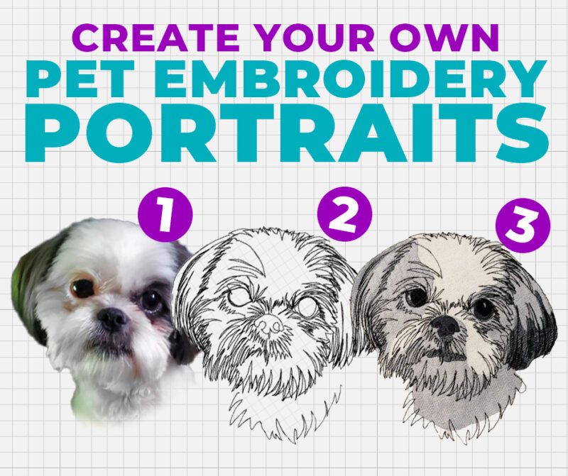 pet embroidery portraits
