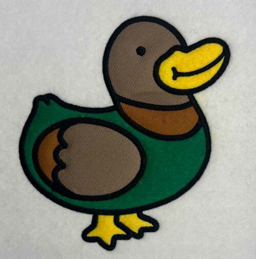 duck applique embroidery design