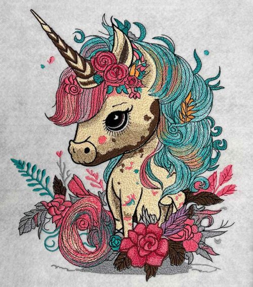 Cute Unicorn 2 embroidery design