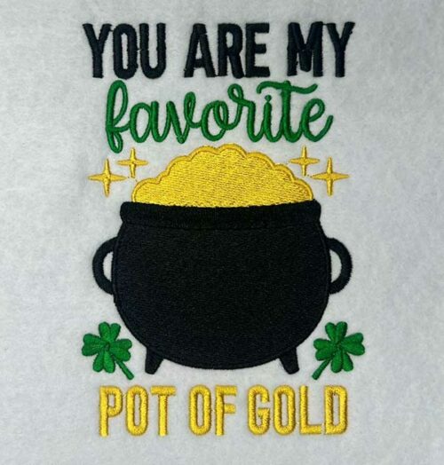 favorite pot of gold embroidery design