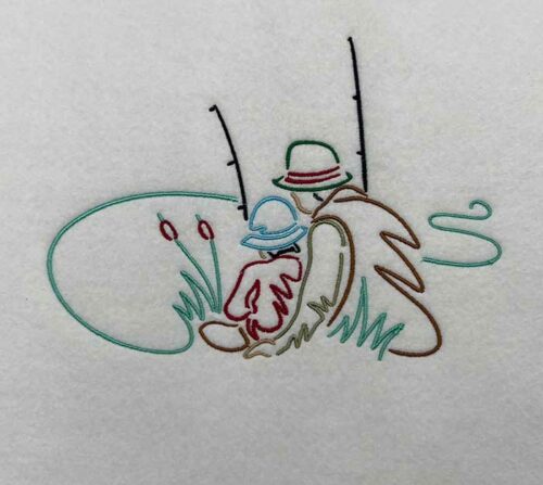 Fishing Day 1 Embroidery design