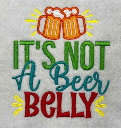 It's not a beer belly embroidery design