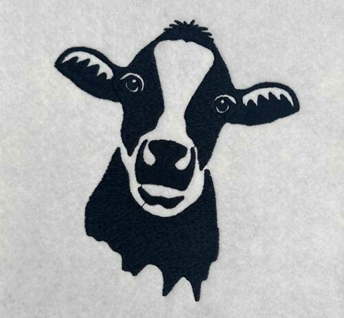 cow embroidery design
