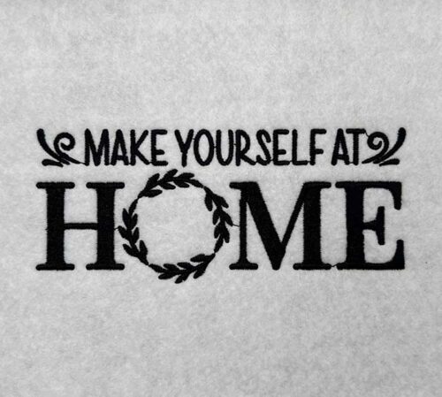 make yourself at home embroidery design
