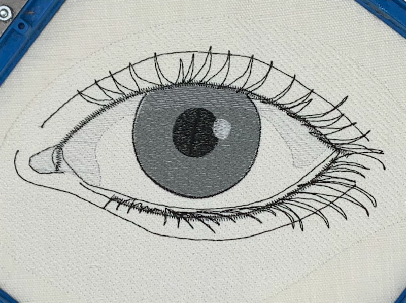 doodled eye
