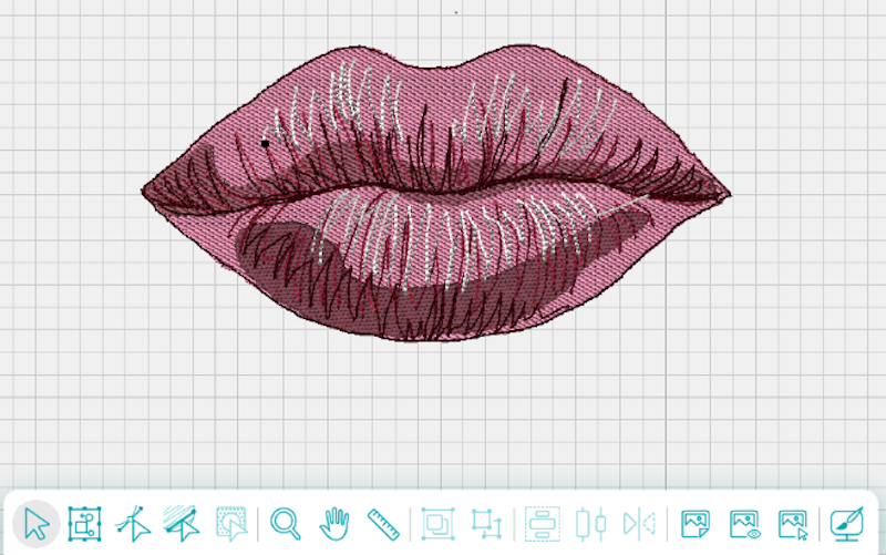 doodled lips