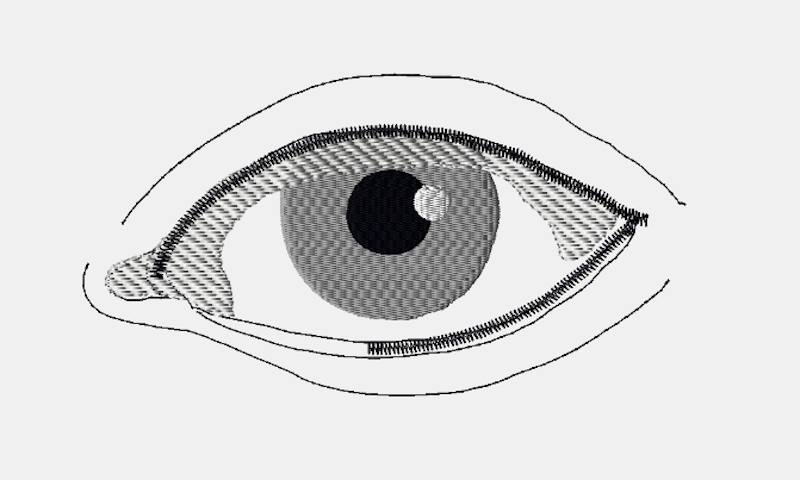satin stitch line eye doodler