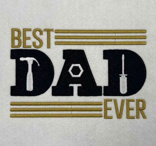 Best Dad ever embroidery design