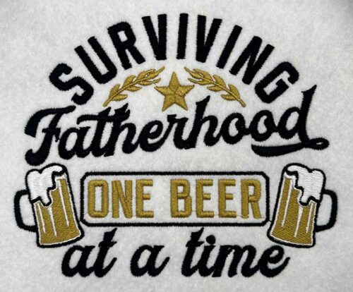 Surviving Fatherhood embroidery design