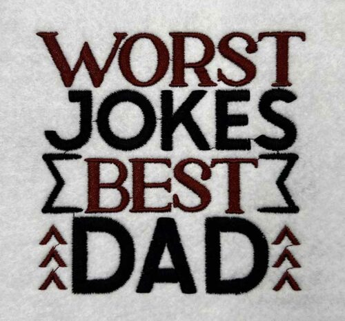 Worst Jokes embroidery design