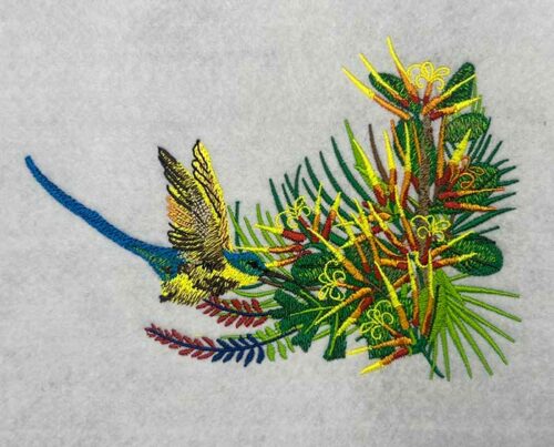 Tropical Hummingbird 6 embroidery design