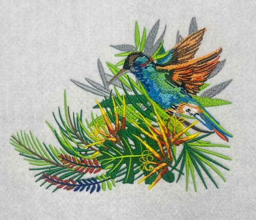 Tropical Hummingbird 7 embroidery design
