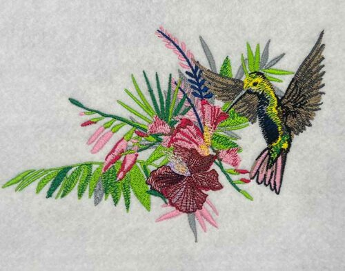 Tropical Hummingbird 8 embroidery design