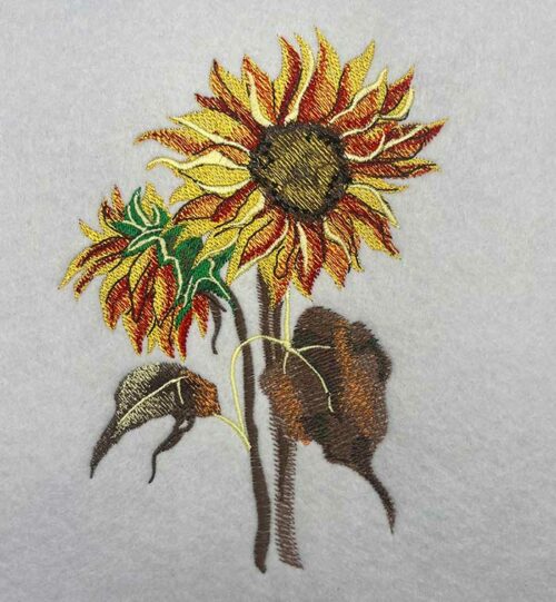 EL Sunflower 4 embroidery design